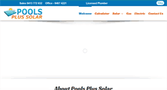 Desktop Screenshot of poolsplussolar.com.au