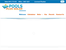 Tablet Screenshot of poolsplussolar.com.au